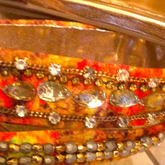 Fancy beaded multicolored sandals - Picture 2 of 7